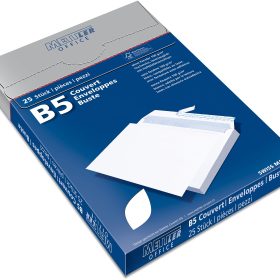 METTLER Couvert ohne Fenster B5 8096-100-S25 100g, ultraweiss 25 Stk.