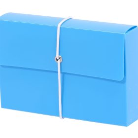 METZGER&MENDLE Karteikartenbox mit Gummi A7 66030361 blau 7.5x12.5cm