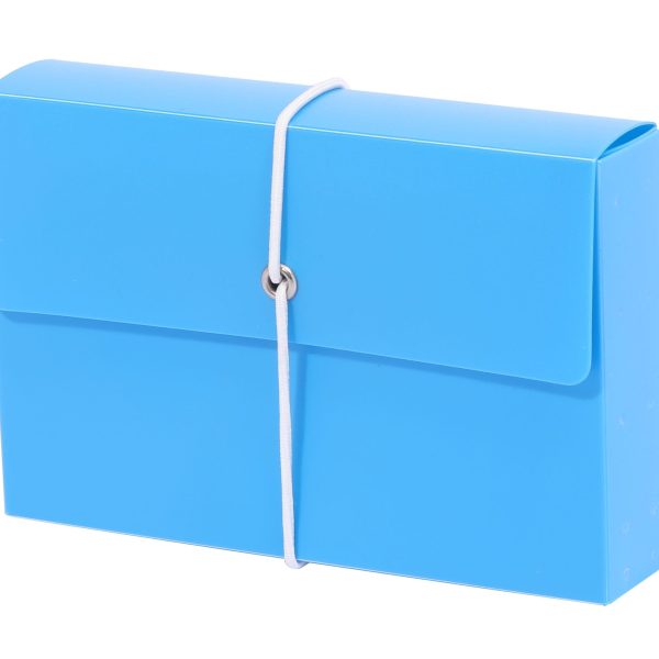 METZGER&MENDLE Karteikartenbox mit Gummi A7 66030361 blau 7.5x12.5cm