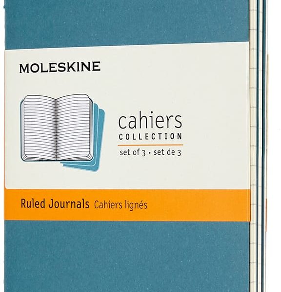 MOLESKINE Notizbuch Karton 3x P/A6 629582 liniert, lebhaftes blau,64 S.