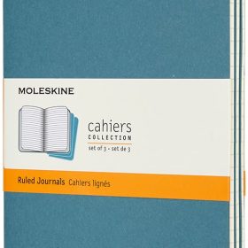 MOLESKINE Notizbuch Karton 3x L/A5 629599 liniert, lebhaftes blau,80 S.