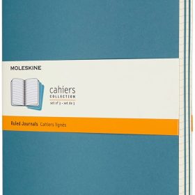MOLESKINE Notizheft XL 3x 25x19cm 629605 liniert,lebhaftes blau,120 S.