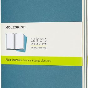 MOLESKINE Notizbuch Karton 3x L/A5 629629 blanko,lebhaftes blau,80 S.