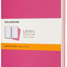MOLESKINE Notizbuch Karton 3x L/A5 629650 liniert,kinetisches pink,80S.