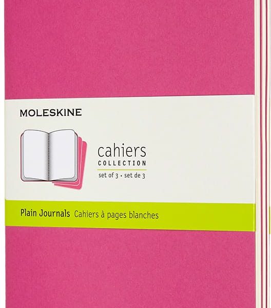 MOLESKINE Notizbuch Karton 3x L/A5 629681 blanko, kinetisches pink,80S.