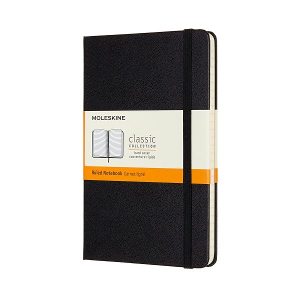 MOLESKINE Notizbuch Medium 18,2x11,8cm 852944 liniert, schwarz, 208 Seiten