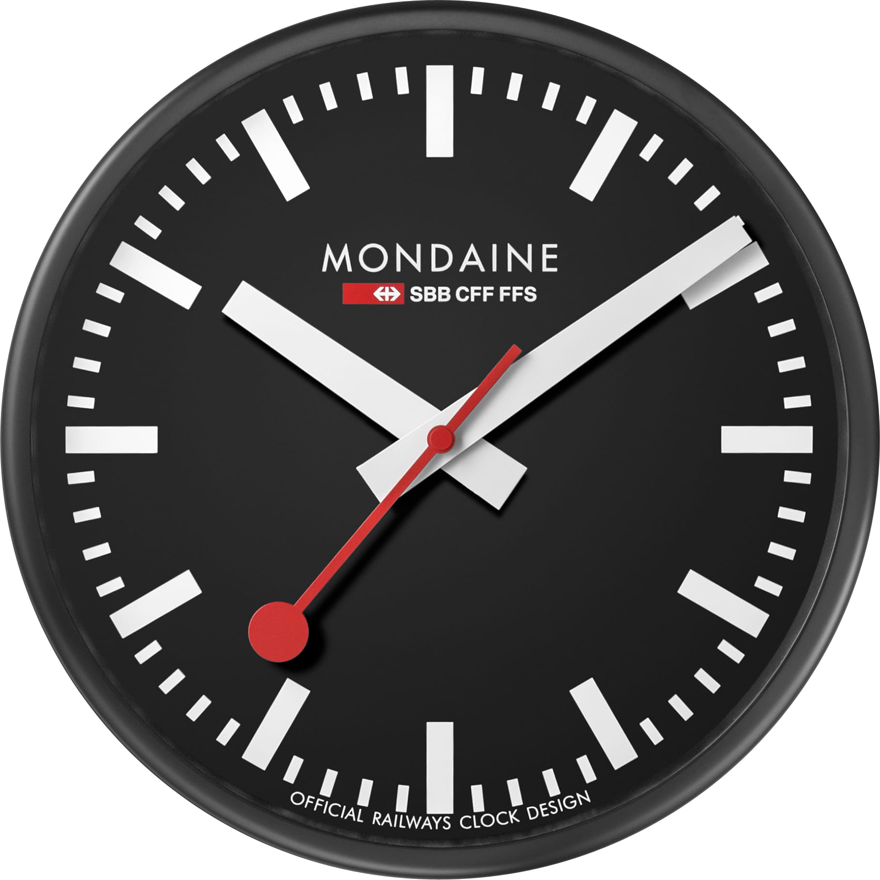MONDAINE-A990.64SBB-7611382556301 MONDAINE Wanduhr 250mm A990.64SBB schwarz/weiss – Hochwertig & günstig bei ShopDeca
