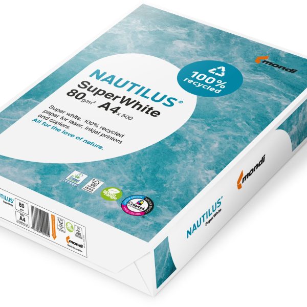 NAUTILUS SUPER WHITE Kopierpapier A4 88020366 80g, recycling 500 Blatt