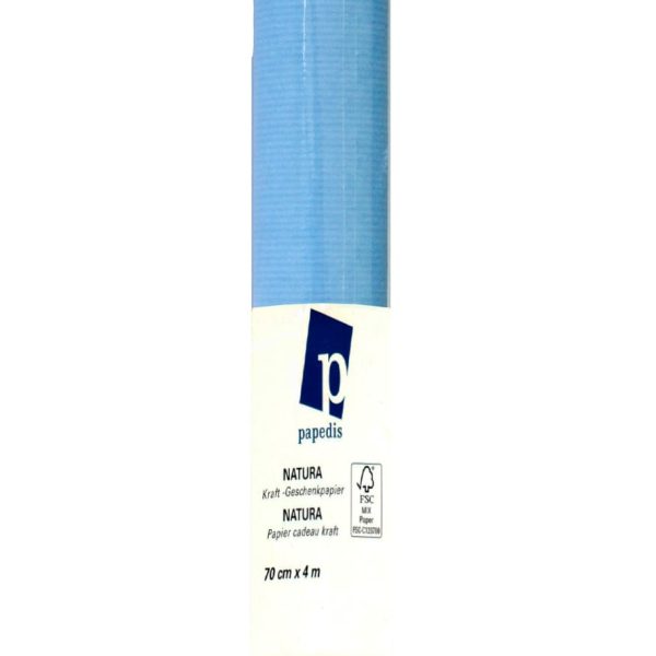 NEUTRAL Kraft-Geschenkpapier 445261 70cmx4m hellblau