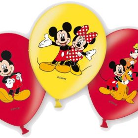 NEUTRAL Ballons Micky Maus 6 Stk. 999240 gelb, rot 27.5cm