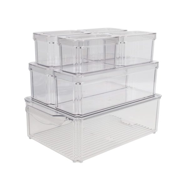 NORDIC Q Fridge/Pantry storage set 2360037 Transparent, 7 pcs.