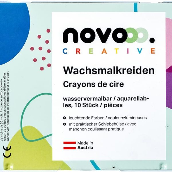 NOVOOO Wachsmalkreide 93360-0005 10 Farben