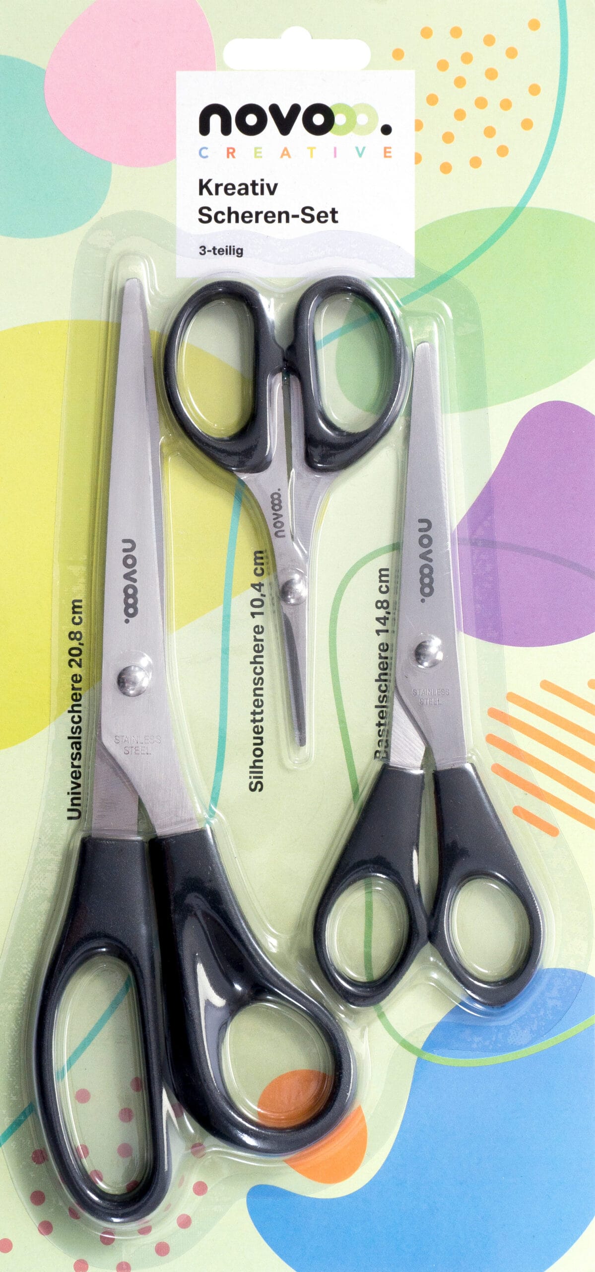 NOVOOO-E-131190-Set-9010729004068 NOVOOO Scheren-Set Kreativ E-131190-Set 3-teilig, 10,4/14,8/20,8 cm – Hochwertig & günstig bei ShopDeca