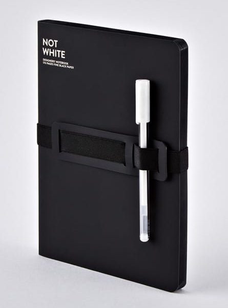 NUUNA Notizbuch Not White A5 54532 Black,blanko,176 S.