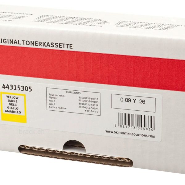 OKI Toner yellow 44315305 C610 6000 Seiten