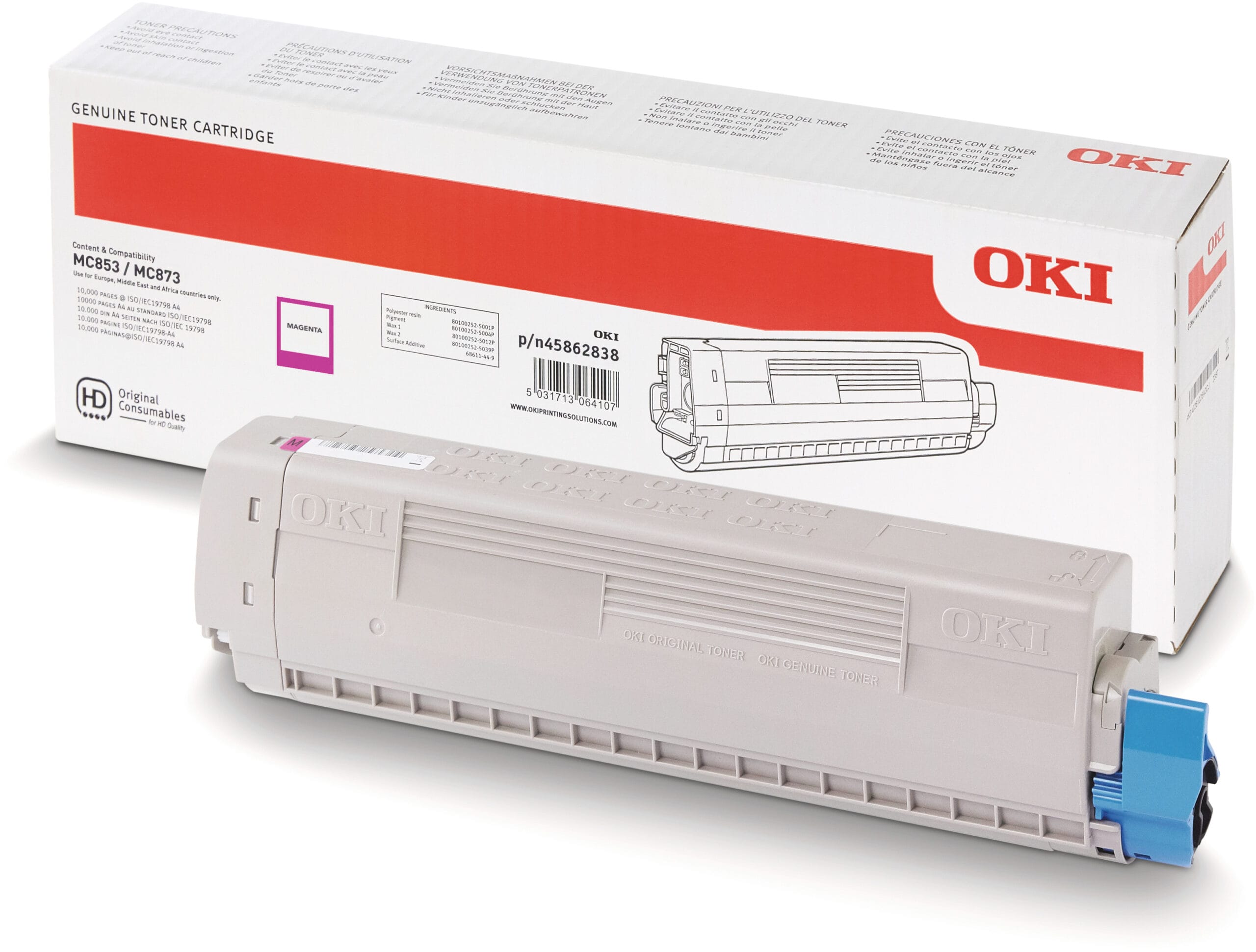OKI-45862838-5031713064183 OKI Toner magenta 45862838 MC853/873 7300 Seiten – Bild 1