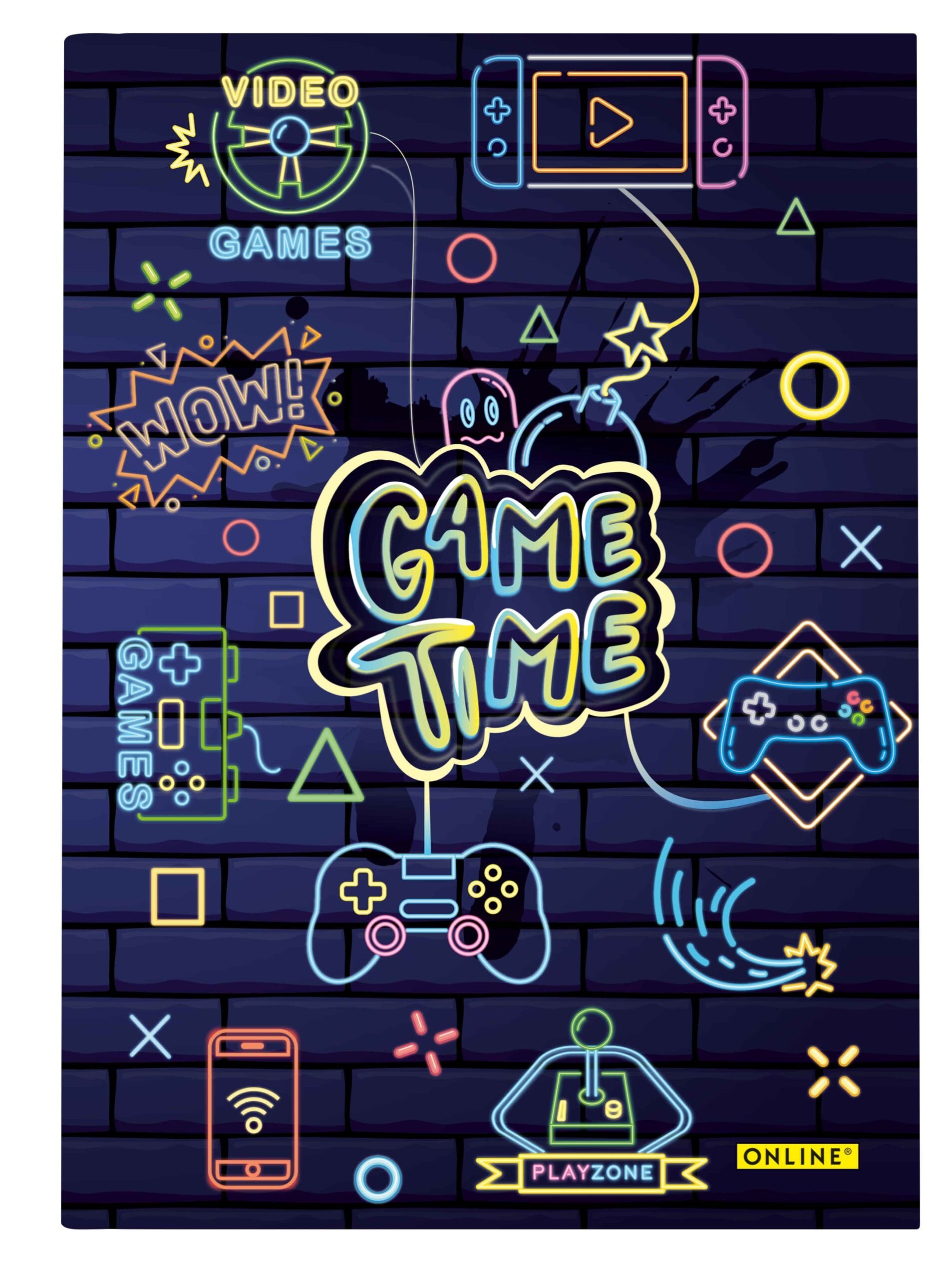 ONLINE-10143-6-4014421101433 ONLINE Notizbuch Game Time A5 10143/6 gepunktet, 80gr. 96 Blatt – Hochwertig & günstig bei ShopDeca