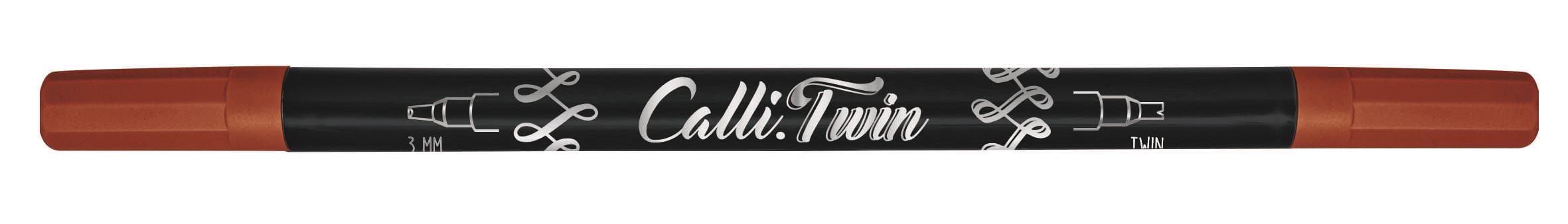 ONLINE-18601-6-4014421186010 ONLINE Callibrush Pen TWIN 3mm 18601/6 Aubergine – Hochwertig & günstig bei ShopDeca