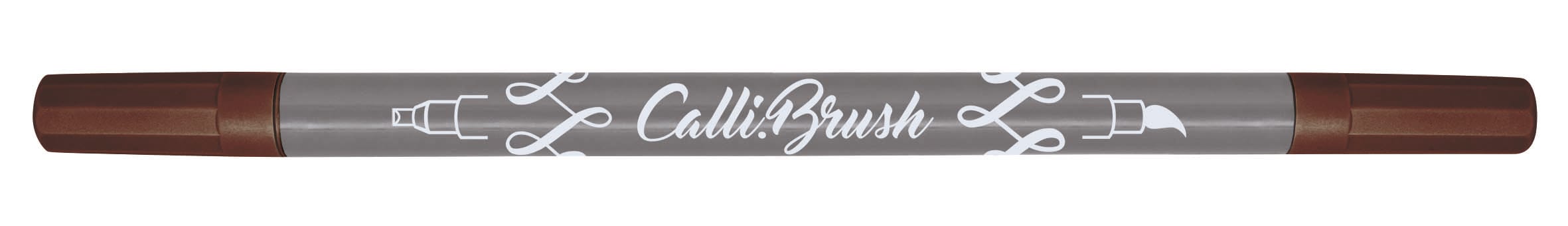 ONLINE-19062-6-4014421190628 ONLINE Callibrush Pen Double Tip 2mm 19062/6 Brown – Hochwertig & günstig bei ShopDeca