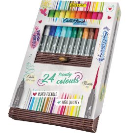 ONLINE Callibrush Pen Double Tip 19082 Bamboo Case