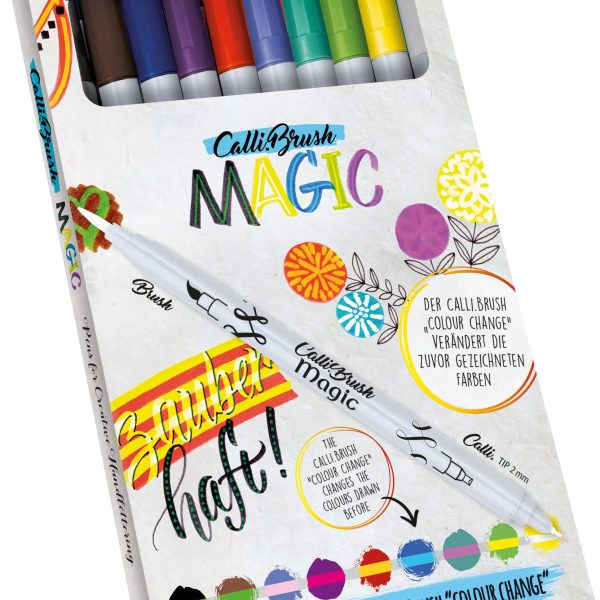 ONLINE Set 9+1 Calli Brush Magic 19137 5 Farben Double Tip, 2mm