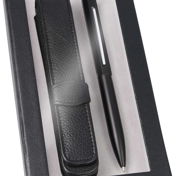 ONLINE Kugelschreiber Set Octopen 34689 schwarz, Lederetui