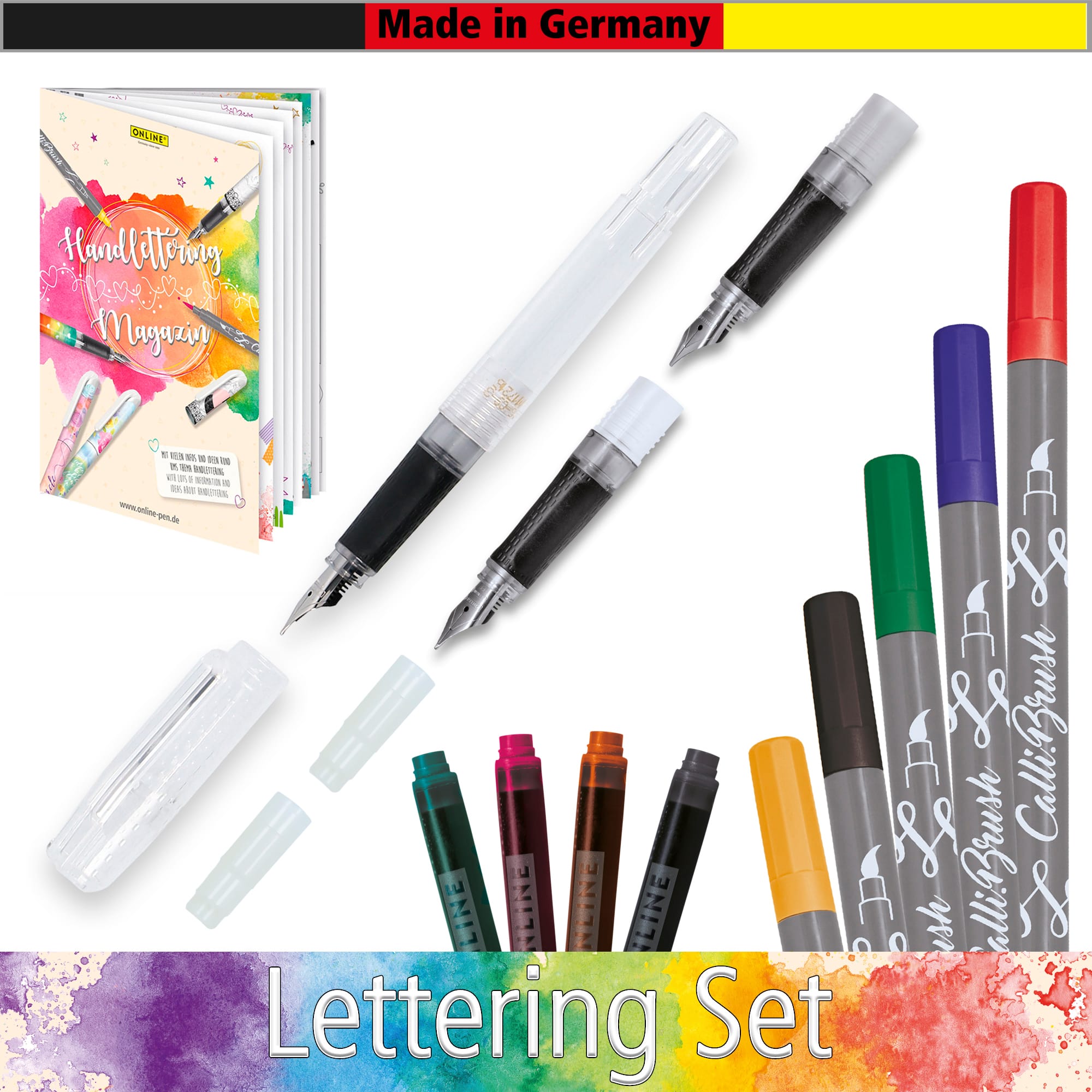 ONLINE-54133-4014421541338 ONLINE Best Lettering Set BachelorIce 54133 M/1.4/EF+Tinte+Call.Brush ass. – Hochwertig & günstig bei ShopDeca
