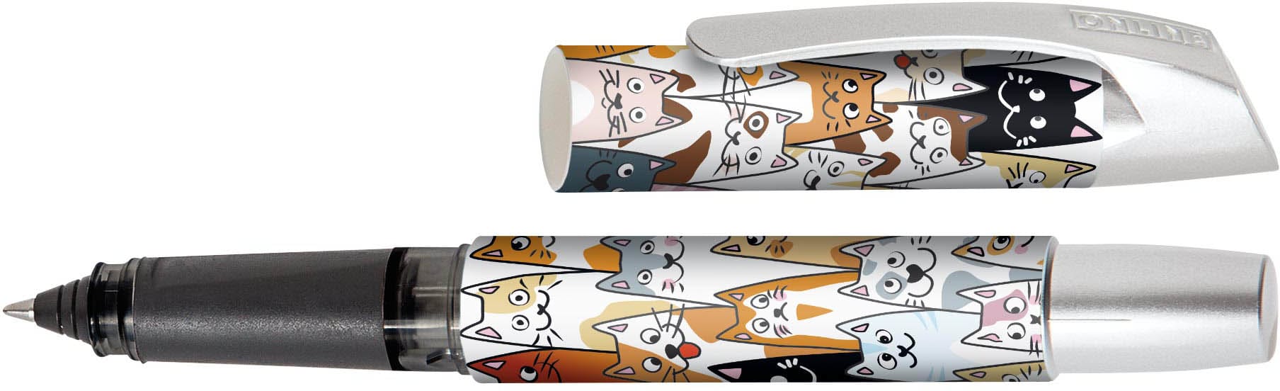 ONLINE-61367-3D-4014421613677 ONLINE Rollerball Campus II 0.7mm 61367/3D Fluffy Cats, blau – Hochwertig & günstig bei ShopDeca