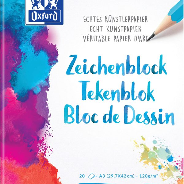 OXFORD Zeichenblock A3 100050301 blanko,90g 20 Blatt