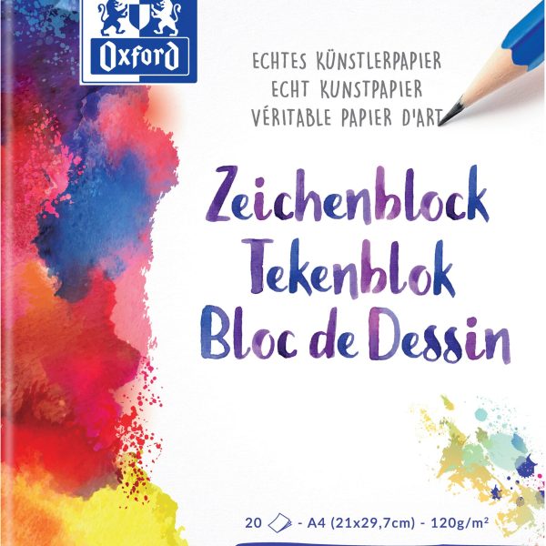 OXFORD Zeichenblock A4 100050321 blanko,90g 20 Blatt