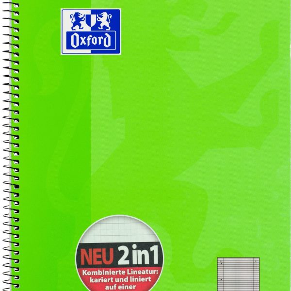 OXFORD Collegeblock A4+ 100050362 kariert/liniert, 90g 80 Blatt