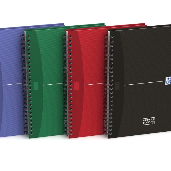 OXFORD Adressbuch Office A5 100101258 4 Farben, liniert 90g 80 Blatt