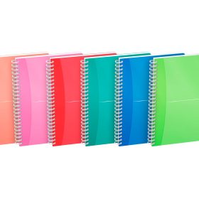 OXFORD Spiralbuch MyColours A5 100104780 liniert 7mm, 90g, 90BL 5 Stk