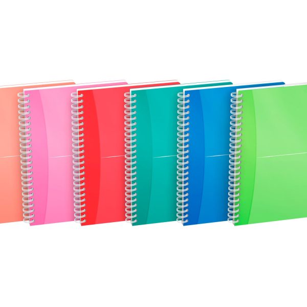 OXFORD Spiralbuch MyColours A5 100104780 liniert 7mm, 90g, 90BL 5 Stk