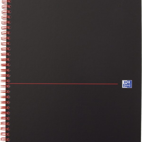 OXFORD Buch Black 'n Red A4 400047609 kariert, 90g 70 Blatt