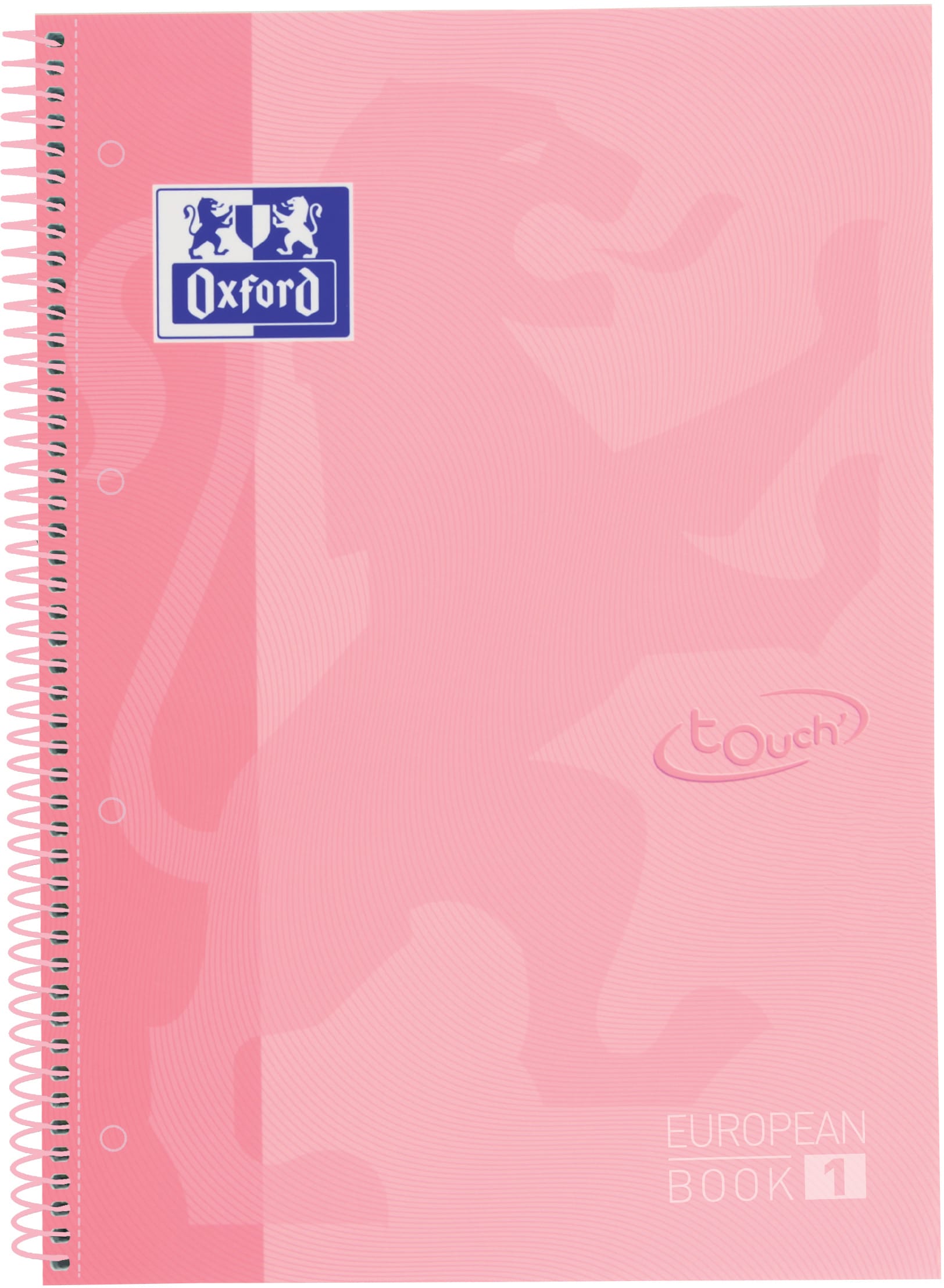 OXFORD-400138324-8412771035389 OXFORD Spiralbuch A4+ 400138324 liniert pastellrosa 80 Blatt – Bild 1