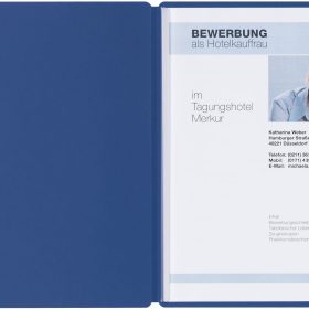 PAGNA Bewerbungsmappe Solo A4 22006-02 blau 5mm