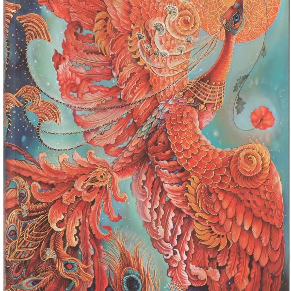 PAPERBLANKS Notizbuch Feuervogel Midi FB8211-8 liniert 176 Seiten