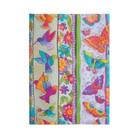 PAPERBLANKS Notizbuch Midi PB7246-1 Kolibri/Schmetterlinge, lin.