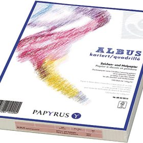 PAPYRUS Zeichenpapier A3 88020012 140g, kariert 5mm 100 Blatt