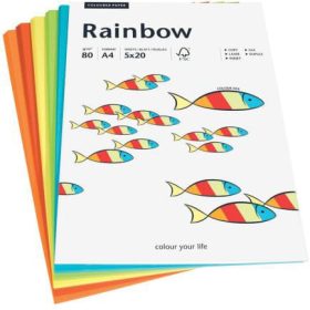 PAPYRUS Rainbow Mixpack 88043188 intensiv, 80g 100 Blatt