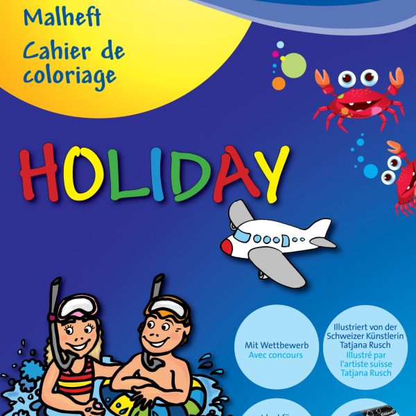 PELIKAN Malheft Holiday A5 25200027 blau, 120g 16 Seiten