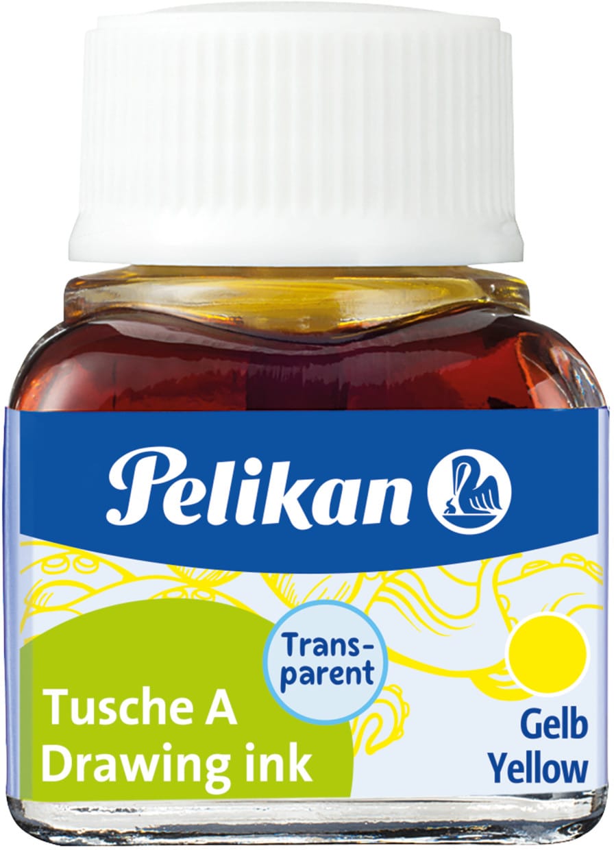 PELIKAN-523-5-4012700201546 PELIKAN Tusche 10ml 523/5 gelb – Hochwertig & günstig bei ShopDeca