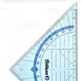 PELIKAN Geodreieck 16cm 700504 transparent blau
