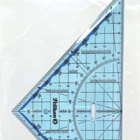 PELIKAN Geometrie-Dreieck 22cm 7137471 transp. blau, Griff abnehmbar