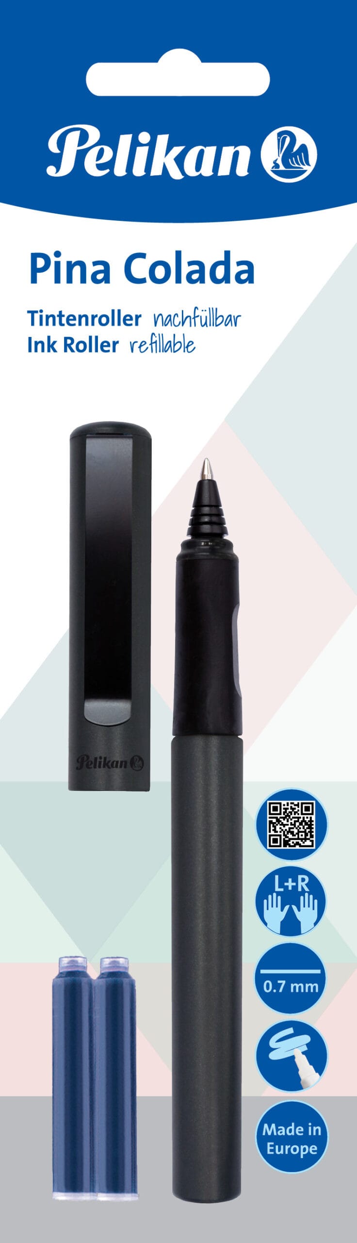 PELIKAN-7191781-7640106196721 PELIKAN Tintenroller Pina Colada 0.7mm 7191781 Classic, Anthrazit – Hochwertig & günstig bei ShopDeca