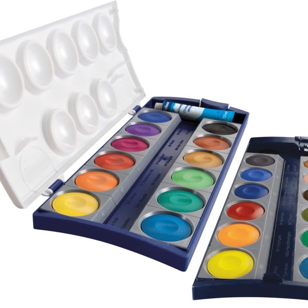 PELIKAN Deckfarben 735K/24 24 Farben Deckweiss