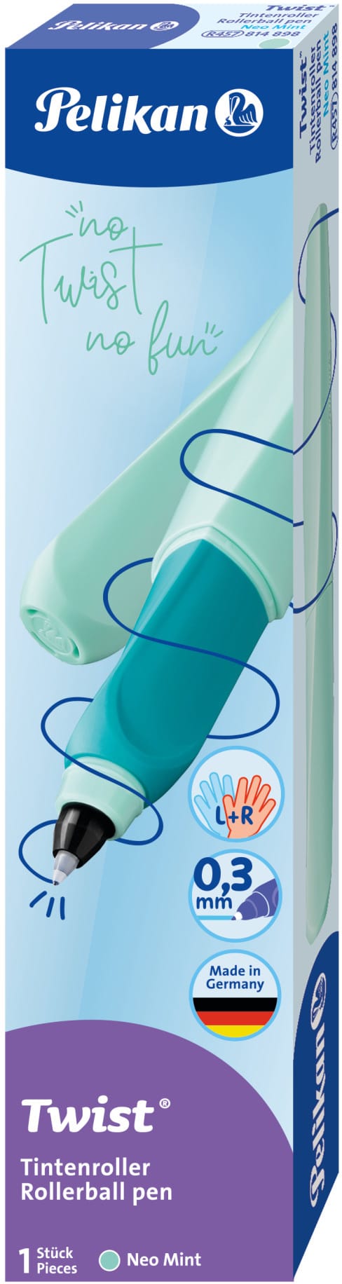PELIKAN-814898-4012700814890 PELIKAN Tintenroller Twist M 814898 Neo Mint – Hochwertig & günstig bei ShopDeca