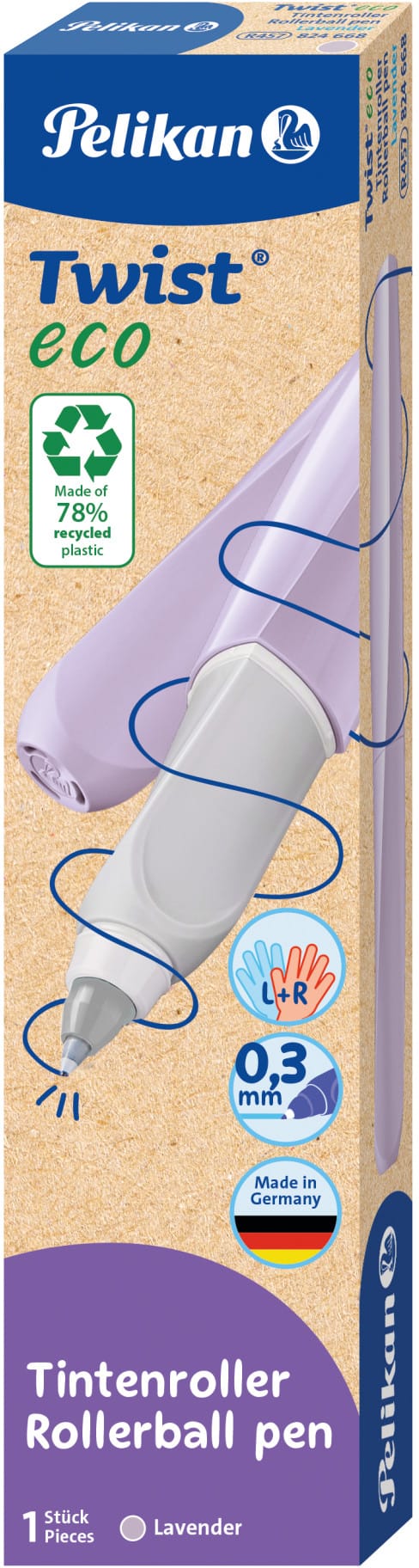 PELIKAN-824668-4012700824660 PELIKAN Tintenroller Twist Eco 0.3mm 824668 lavender – Hochwertig & günstig bei ShopDeca