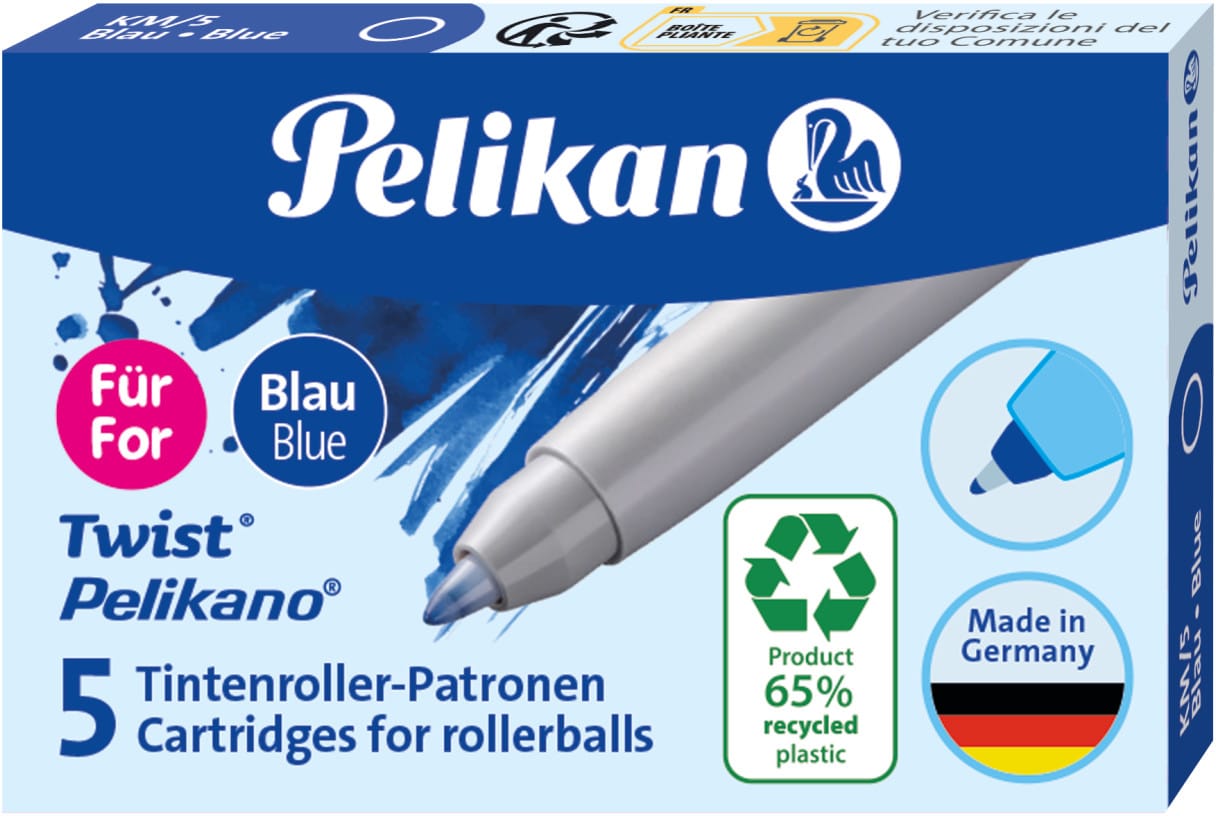 PELIKAN-824682-4012700824684 PELIKAN Patrone Tintenroller ECO 824682 blau – Bild 1
